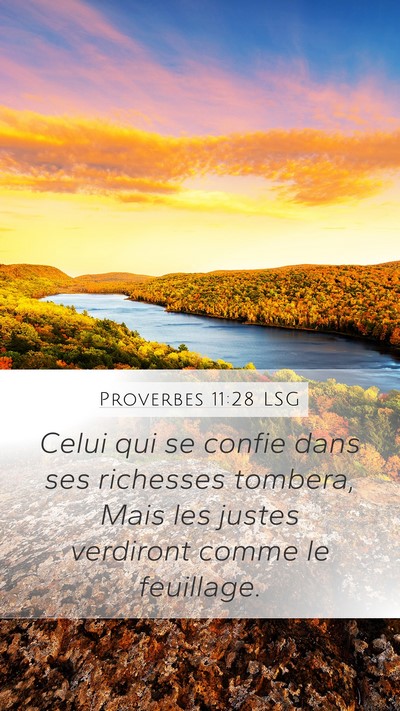 Proverbes 11:28 LSG Bible Verse Image