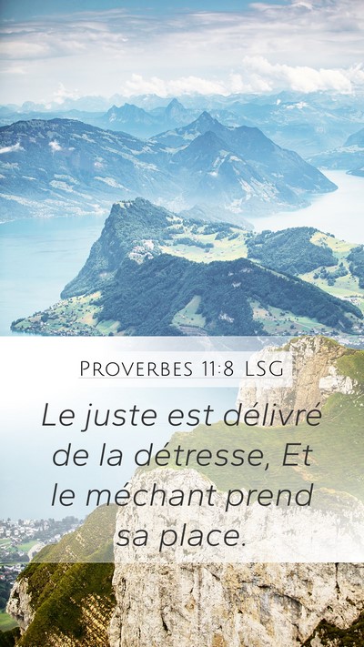 Proverbes 11:8 LSG Bible Verse Image