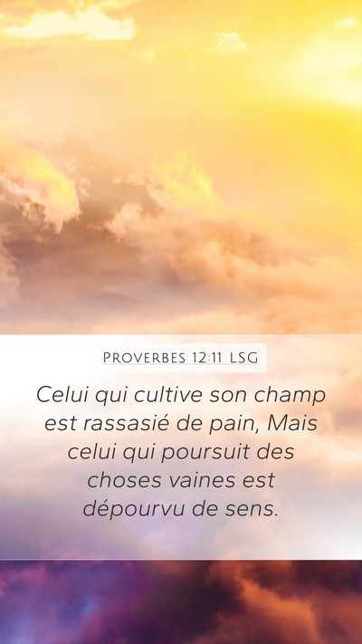Proverbes 12:11 LSG Bible Verse Image