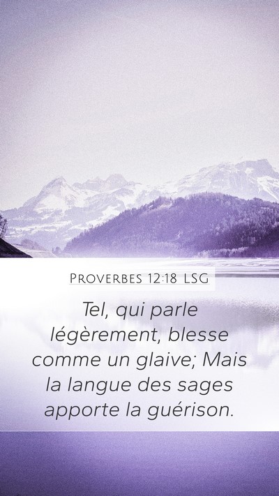 Proverbes 12:18 LSG Bible Verse Image