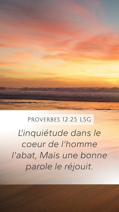 Proverbes 12:25 LSG Bible Verse Image