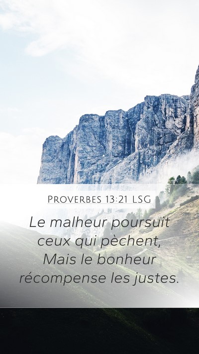 Proverbes 13:21 LSG Bible Verse Image