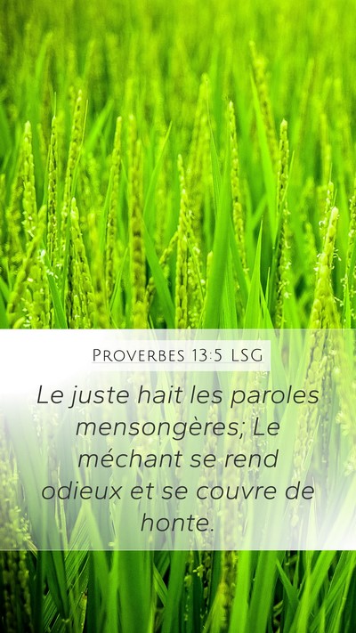 Proverbes 13:5 LSG Bible Verse Image