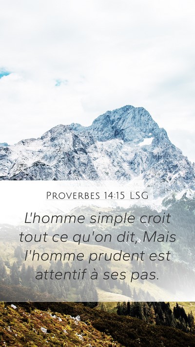 Proverbes 14:15 LSG Bible Verse Image