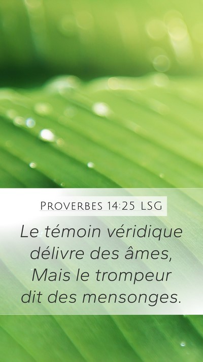 Proverbes 14:25 LSG Bible Verse Image