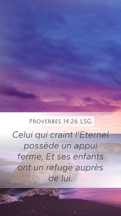 Proverbes 14:26 LSG Bible Verse Image