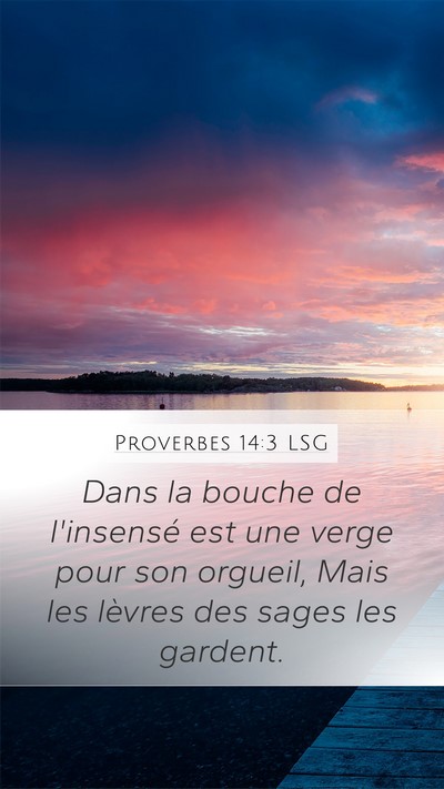 Proverbes 14:3 LSG Bible Verse Image