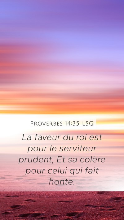 Proverbes 14:35 LSG Bible Verse Image
