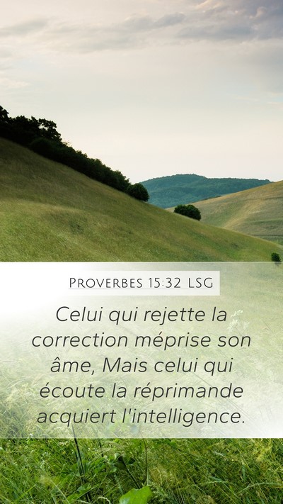 Proverbes 15:32 LSG Bible Verse Image