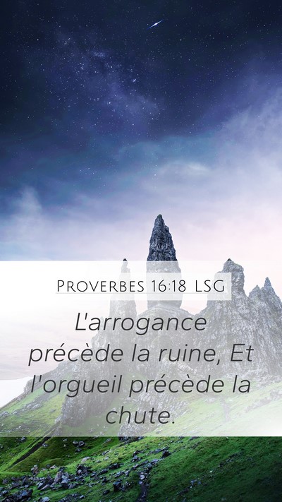Proverbes 16:18 LSG Bible Verse Image