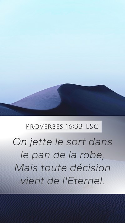 Proverbes 16:33 LSG Bible Verse Image