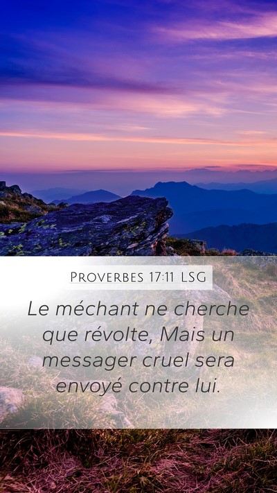 Proverbes 17:11 LSG Bible Verse Image