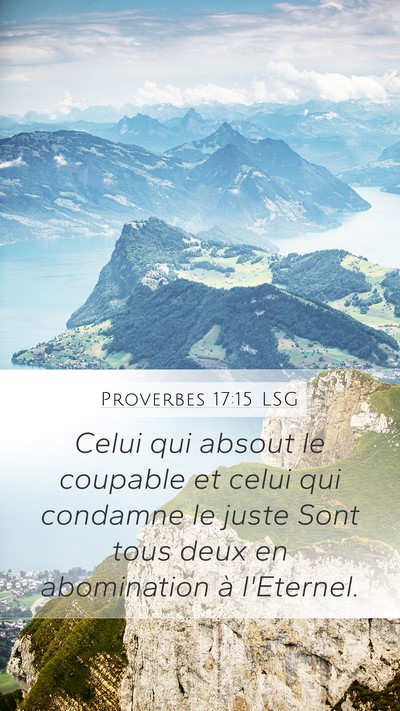 Proverbes 17:15 LSG Bible Verse Image