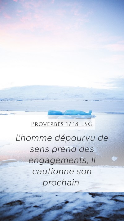 Proverbes 17:18 LSG Bible Verse Image