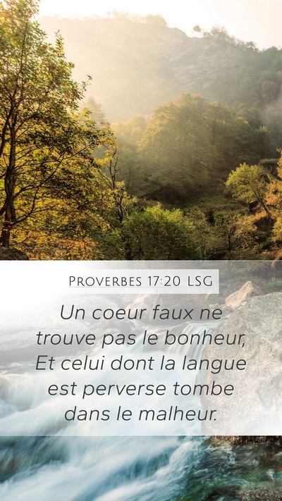Proverbes 17:20 LSG Bible Verse Image