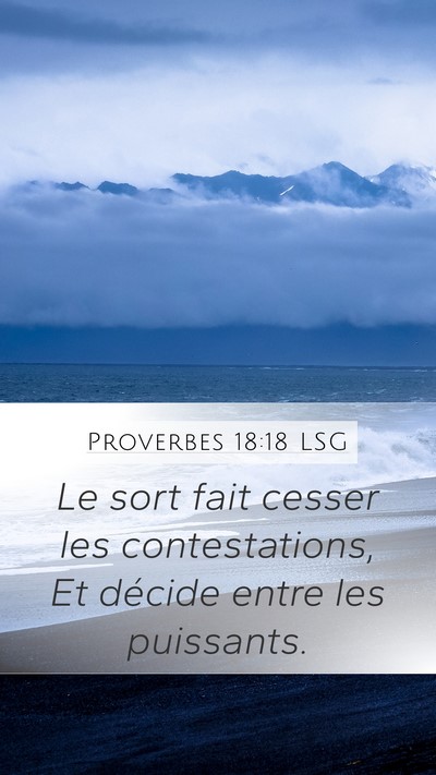 Proverbes 18:18 LSG Bible Verse Image
