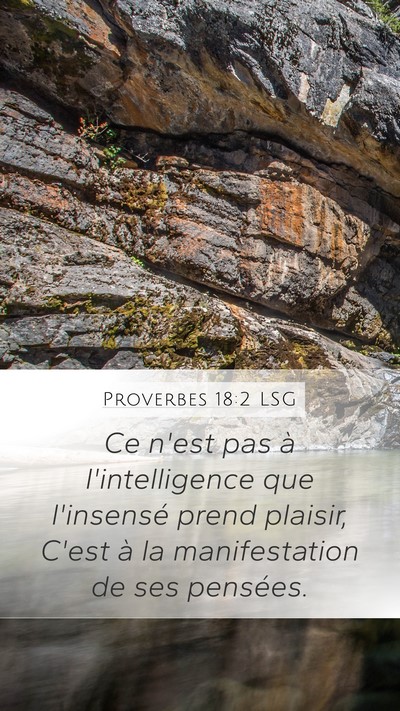 Proverbes 18:2 LSG Bible Verse Image