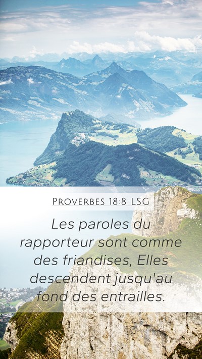 Proverbes 18:8 LSG Bible Verse Image