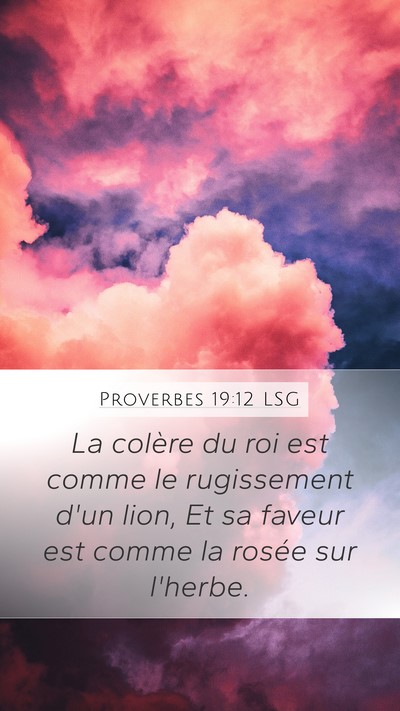 Proverbes 19:12 LSG Bible Verse Image