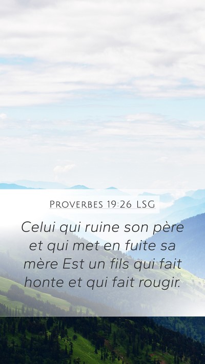 Proverbes 19:26 LSG Bible Verse Image