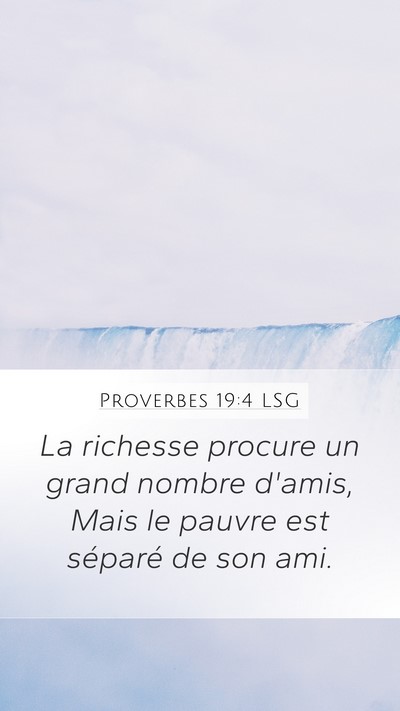 Proverbes 19:4 LSG Bible Verse Image