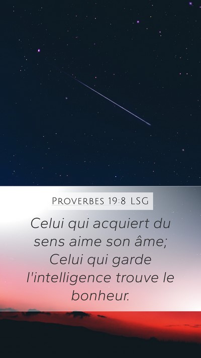 Proverbes 19:8 LSG Bible Verse Image