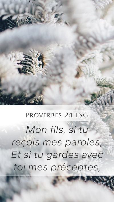 Proverbes 2:1 LSG Bible Verse Image