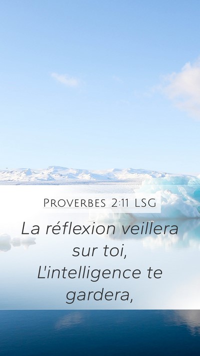 Proverbes 2:11 LSG Bible Verse Image