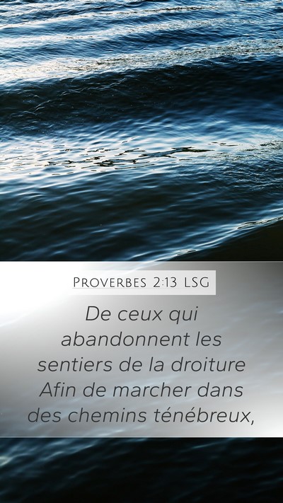Proverbes 2:13 LSG Bible Verse Image