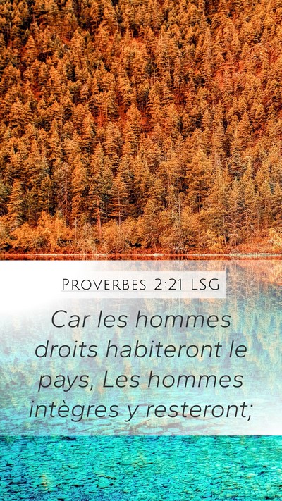 Proverbes 2:21 LSG Bible Verse Image