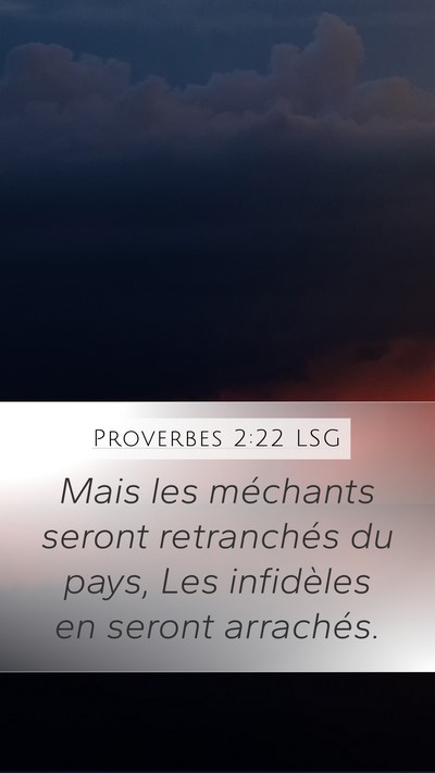 Proverbes 2:22 LSG Bible Verse Image