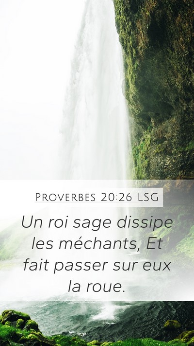Proverbes 20:26 LSG Bible Verse Image