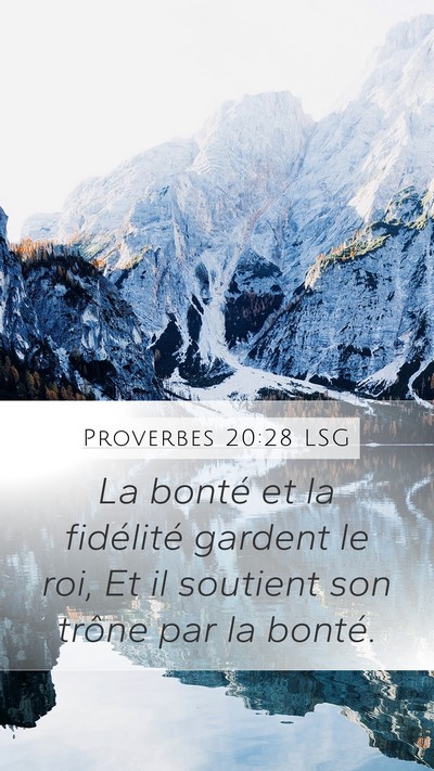 Proverbes 20:28 LSG Bible Verse Image
