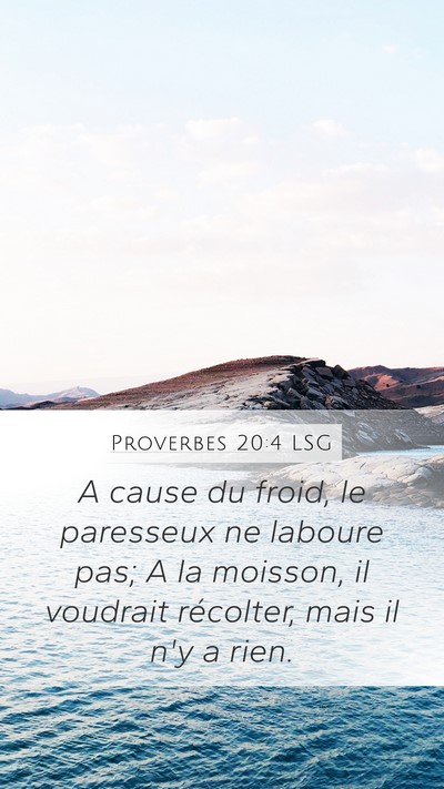 Proverbes 20:4 LSG Bible Verse Image