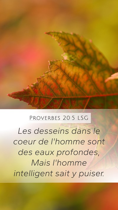 Proverbes 20:5 LSG Bible Verse Image