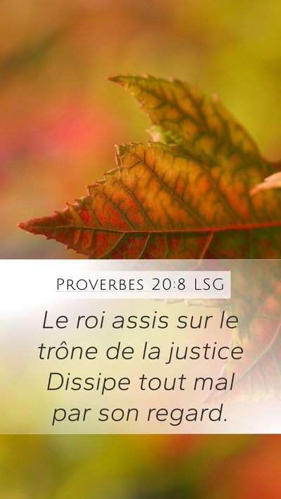 Proverbes 20:8 LSG Bible Verse Image