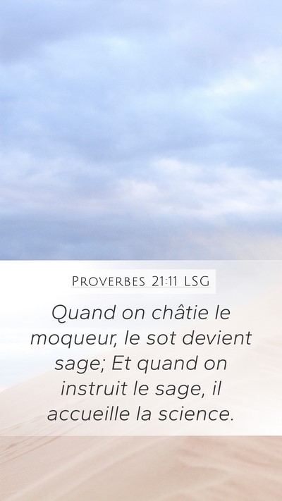 Proverbes 21:11 LSG Bible Verse Image