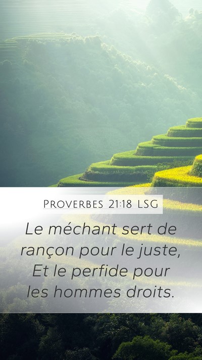Proverbes 21:18 LSG Bible Verse Image