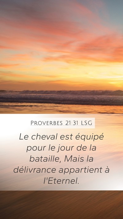 Proverbes 21:31 LSG Bible Verse Image