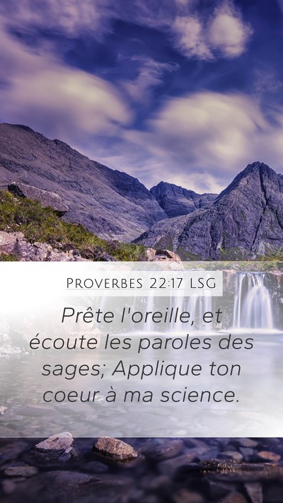 Proverbes 22:17 LSG Bible Verse Image