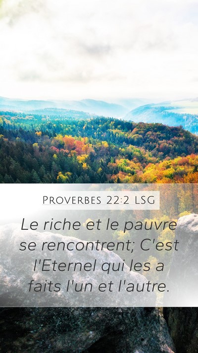 Proverbes 22:2 LSG Bible Verse Image