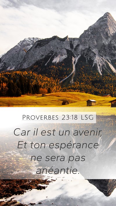 Proverbes 23:18 LSG Bible Verse Image