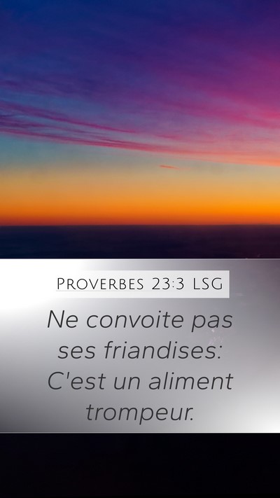 Proverbes 23:3 LSG Bible Verse Image