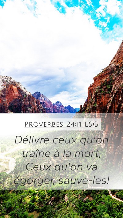 Proverbes 24:11 LSG Bible Verse Image