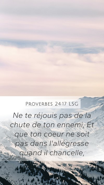 Proverbes 24:17 LSG Bible Verse Image
