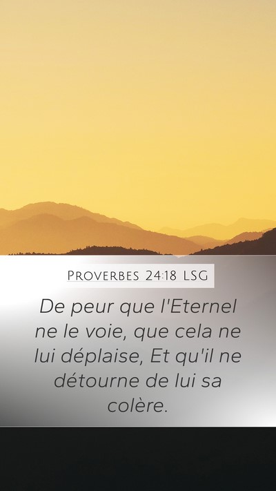 Proverbes 24:18 LSG Bible Verse Image