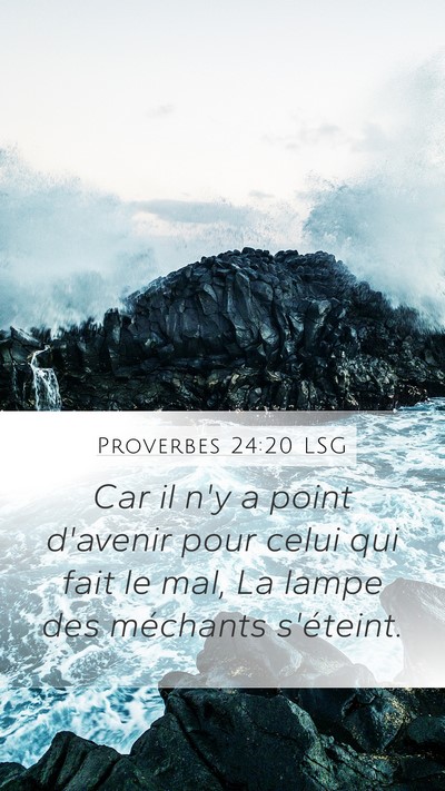 Proverbes 24:20 LSG Bible Verse Image