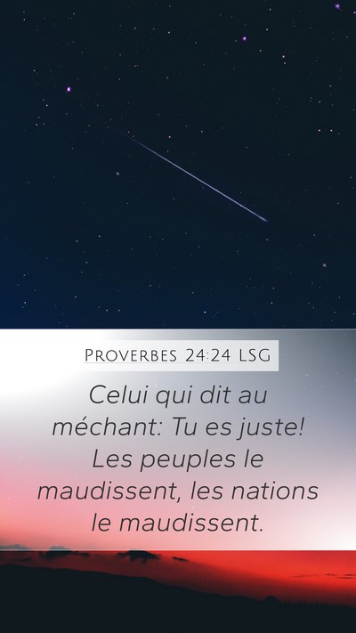 Proverbes 24:24 LSG Bible Verse Image