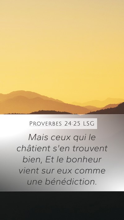 Proverbes 24:25 LSG Bible Verse Image