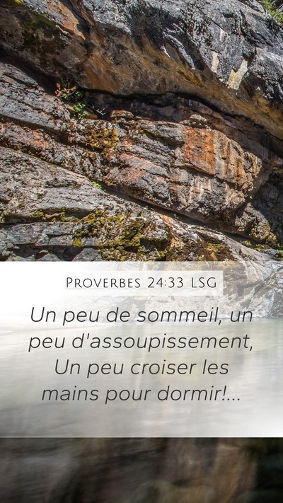 Proverbes 24:33 LSG Bible Verse Image